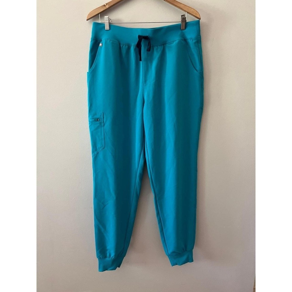 FIGS Women's High Waisted Zamora Jogger Scrub Pants Teal XL Tall NWT